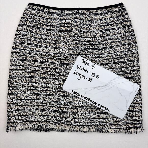 Nanette Lepore Tweed Straight Skirt size 4 Above knee - Picture 8 of 9